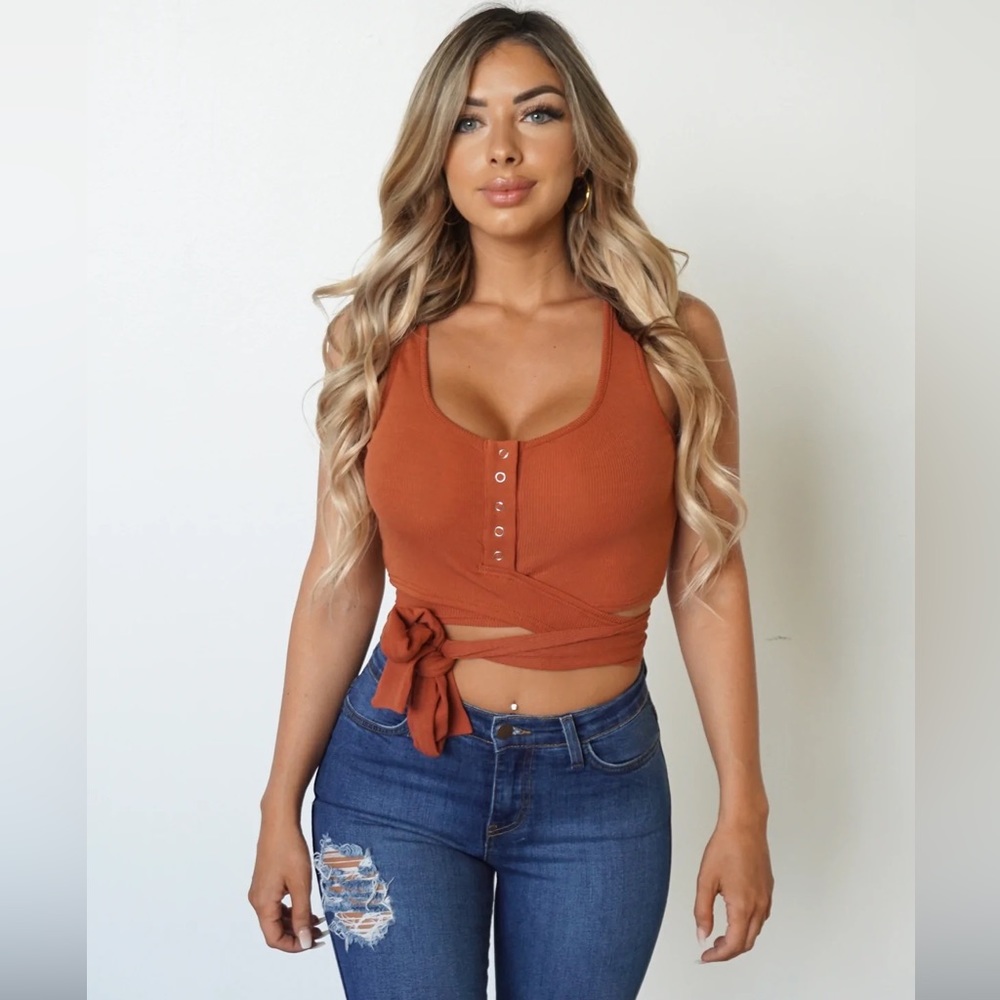 NEW Wrap Crop Tank Top